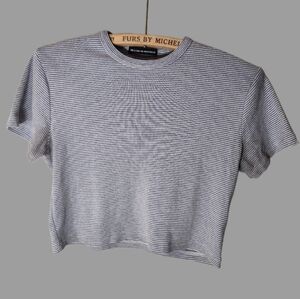 Brandy Melville 100% cotton Striped‎ Crop Women's Top